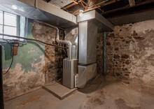 Furnace System Has Been Repaired In A Very Old Home
