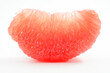 © Mikhail Olykainen - juicy red grapefruit slice on a white