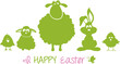 Happy Easter bunny sheep Vector