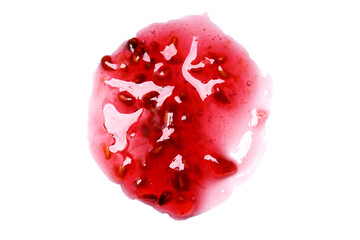 Aufkleber - spot of natural raspberry jam with seeds isolated on white background