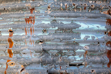 Wall Mural - old rusted iron water tank