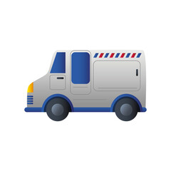 Poster - postal service, truck transport exzpress, post service concept icon