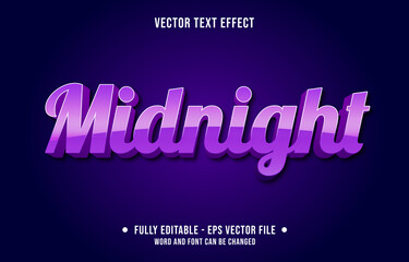 Wall Mural - editable text effect - midnight purple modern style