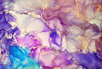 Alcohol ink art.Mixing liquid paints. Modern, abstract colorful background, wallpaper. Marble texture.Translucent colors