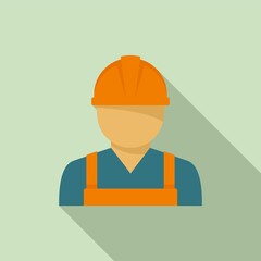 Wall Mural - Demolition worker icon. Flat illustration of demolition worker vector icon for web design