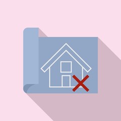 Poster - House demolition plan icon. Flat illustration of house demolition plan vector icon for web design