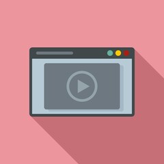 Poster - video web page icon. flat illustration of video web page vector icon for web design