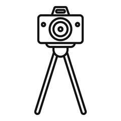 Poster - camera stand icon. outline camera stand vector icon for web design isolated on white background
