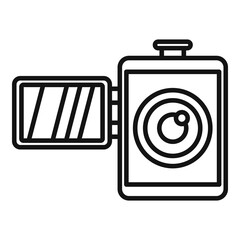 Poster - Home video camera icon. Outline home video camera vector icon for web design isolated on white background
