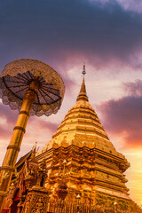 Wat Phra That Doi Suthep of Chiang Mai, Thailand.