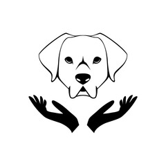 Wall Mural - Dog care icon isolated on white background