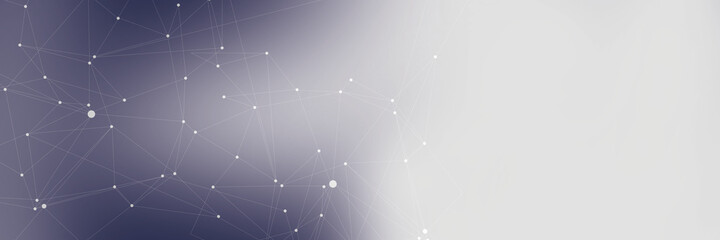 Poster - Abstract polygonal with connecting dots and lines.