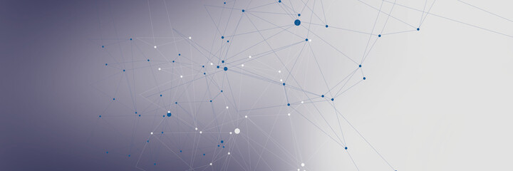 Poster - Abstract polygonal with connecting dots and lines.