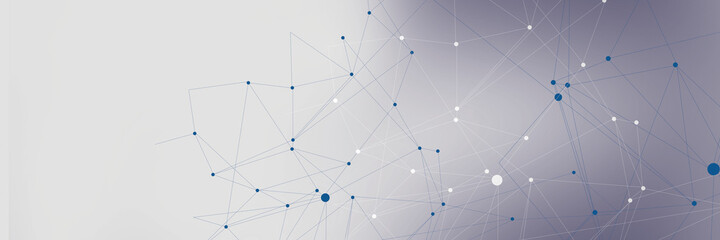 Poster - Abstract polygonal with connecting dots and lines.