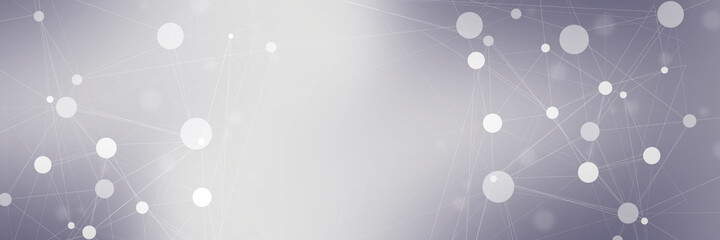 Poster - Abstract polygonal with connecting dots and lines.
