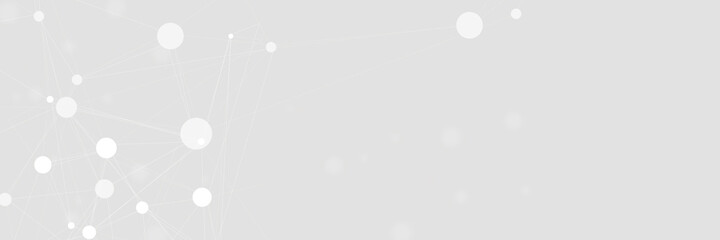 Poster - Abstract polygonal with connecting dots and lines.