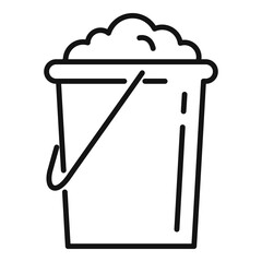 Poster - Ground bucket icon. Outline ground bucket vector icon for web design isolated on white background