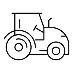 Poster - Farm tractor icon. Outline farm tractor vector icon for web design isolated on white background