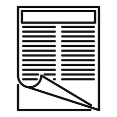 Poster - Pr specialist documents icon. Outline pr specialist documents vector icon for web design isolated on white background