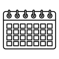 Poster - Product manager calendar icon. Outline product manager calendar vector icon for web design isolated on white background