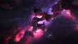 © RocknRoller Studios - Outer Space Background with colorful Nebula Clouds and Stars. Galaxy Astronomy image showing the universe beyond the Milky Way.