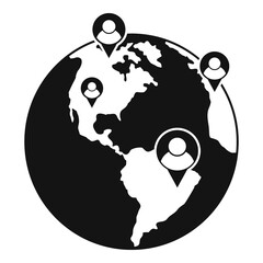Poster - Global sociology icon. Simple illustration of global sociology vector icon for web design isolated on white background