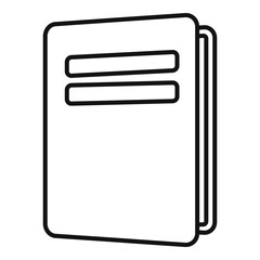Poster - sociology school book icon. outline sociology school book vector icon for web design isolated on whi