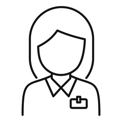 Poster - sociology manager icon. outline sociology manager vector icon for web design isolated on white backg