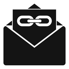 Poster - Mail links icon. Simple illustration of mail links vector icon for web design isolated on white background