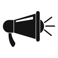 Poster - Megaphone links strategy icon. Simple illustration of megaphone links strategy vector icon for web design isolated on white background