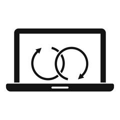 Poster - restore laptop links icon. simple illustration of restore laptop links vector icon for web design is