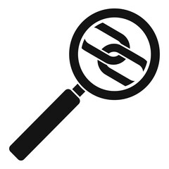 Poster - Links magnifier icon. Simple illustration of links magnifier vector icon for web design isolated on white background