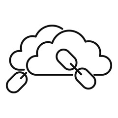 Poster - cloud backlink strategy icon. outline cloud backlink strategy vector icon for web design isolated on