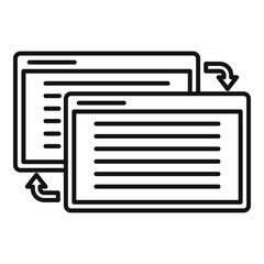 Poster - web page backlink strategy icon. outline web page backlink strategy vector icon for web design isola