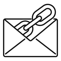 Poster - mail backlink strategy icon. outline mail backlink strategy vector icon for web design isolated on w
