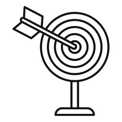 Aufkleber - Target backlink strategy icon. Outline target backlink strategy vector icon for web design isolated on white background