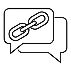 Poster - links strategy web chat icon. outline links strategy web chat vector icon for web design isolated on