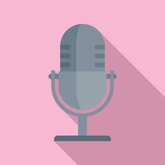 Poster - Studio microphone icon. Flat illustration of studio microphone vector icon for web design
