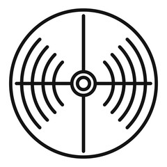 Poster - Vinyl disc icon. Outline vinyl disc vector icon for web design isolated on white background