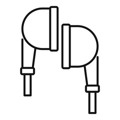 Poster - earphones icon. outline earphones vector icon for web design isolated on white background