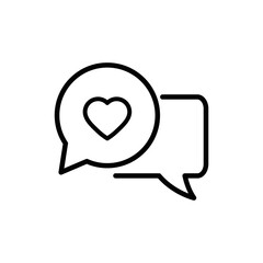 Poster - heart icon. Chat symbol with heart vector. love sign valentines day icon