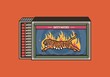 © rupa - Matchbox and matches vector illustration. Vintage and unique matchbox packaging design illustration