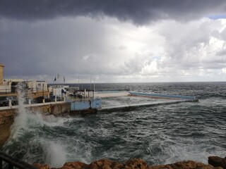 storm over the sea