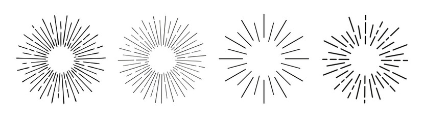 Sunburst element radial stripes or sunburst backgrounds