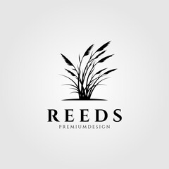 Wall Mural - vintage reeds logo vector symbol illustration design