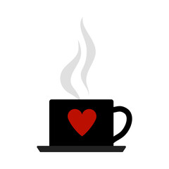 Canvas Print - Valentine Day Coffee Icon