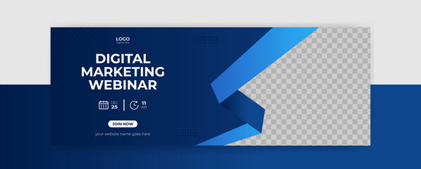 webinar facebook cover banner template social media post