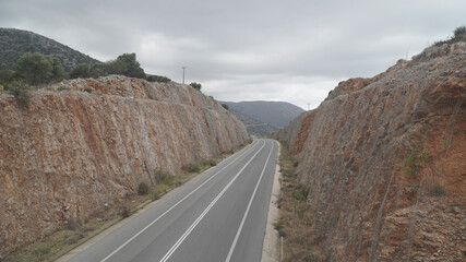 Wall Mural - Hike from Malia town to Mochos Village in the mountains of Crete Island in Greece.