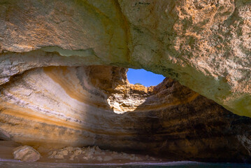 Wall Mural - view of the inside of the Benagil Cave on the Algarve coast of Portugal