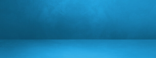 Poster - Empty blue concrete interior background banner